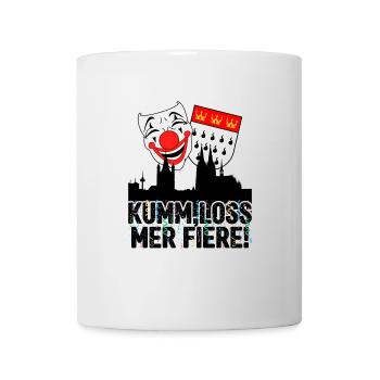 Karneval Kostüm Kölle Alaaf Köln loss mer fiere! - Tasse - Weiß - Vorne