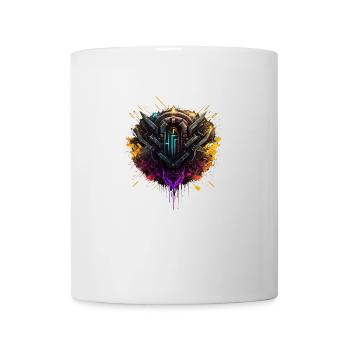 buntes technisches Logo - Tasse - Weiß - Vorne