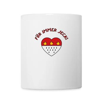 Karneval Kostüm Kölle Alaaf Wappen Dom Köln - Tasse - Weiß - Vorne