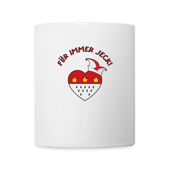 Karneval Kostüm Kölle Alaaf Wappen Dom Köln - Tasse - Weiß - Vorne