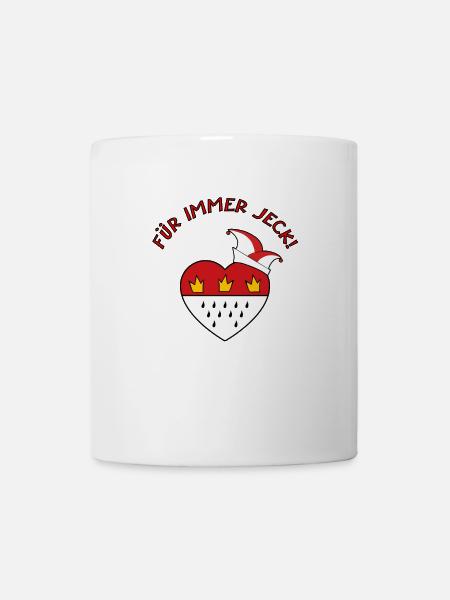 Karneval Kostüm Kölle Alaaf Wappen Dom Köln - Tasse - Weiß