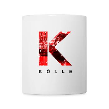 Karneval Kostüm Kölle Alaaf Clown Wappen Dom Köln - Tasse - Weiß - Vorne