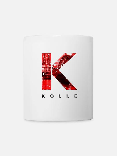 Karneval Kostüm Kölle Alaaf Clown Wappen Dom Köln - Tasse - Weiß