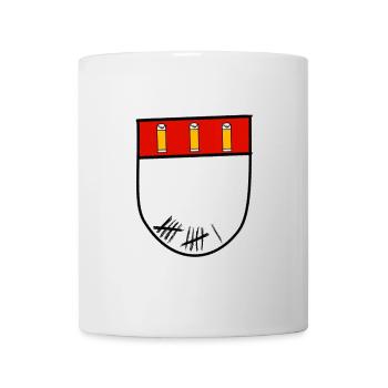 Karneval Kostüm Kölle Alaaf Clown Wappen Dom Köln - Tasse - Weiß - Vorne