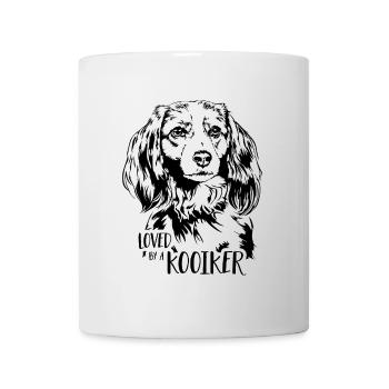 Aimé par un chien Kooiker Disant chiens Wilsigns - Mug blanc - blanc - Devant
