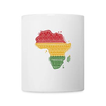 Afrika - Mali - Kontinent - Tasse - Weiß - Vorne
