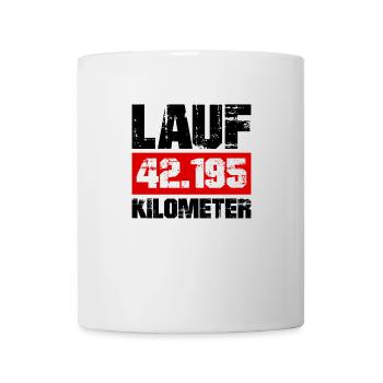Run 26.2 mile marathon challenge - Mug - white - Front