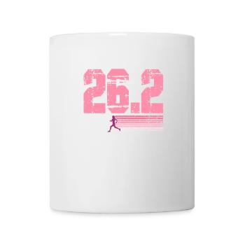 Run 26.2 mile marathon challenge - Mug - white - Front