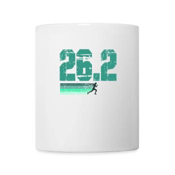 Courir le défi du marathon de 26,2 miles - Mug blanc - blanc - Devant