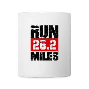 Run 26.2 mile marathon challenge - Mug - white - Front
