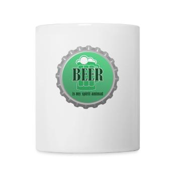 beer is my spirit animal - Tasse - Weiß - Vorne