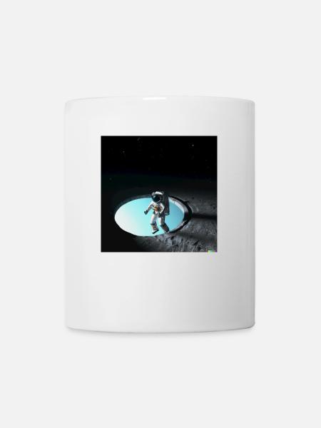 Astronaute dans les deux sphères - Mug blanc - blanc