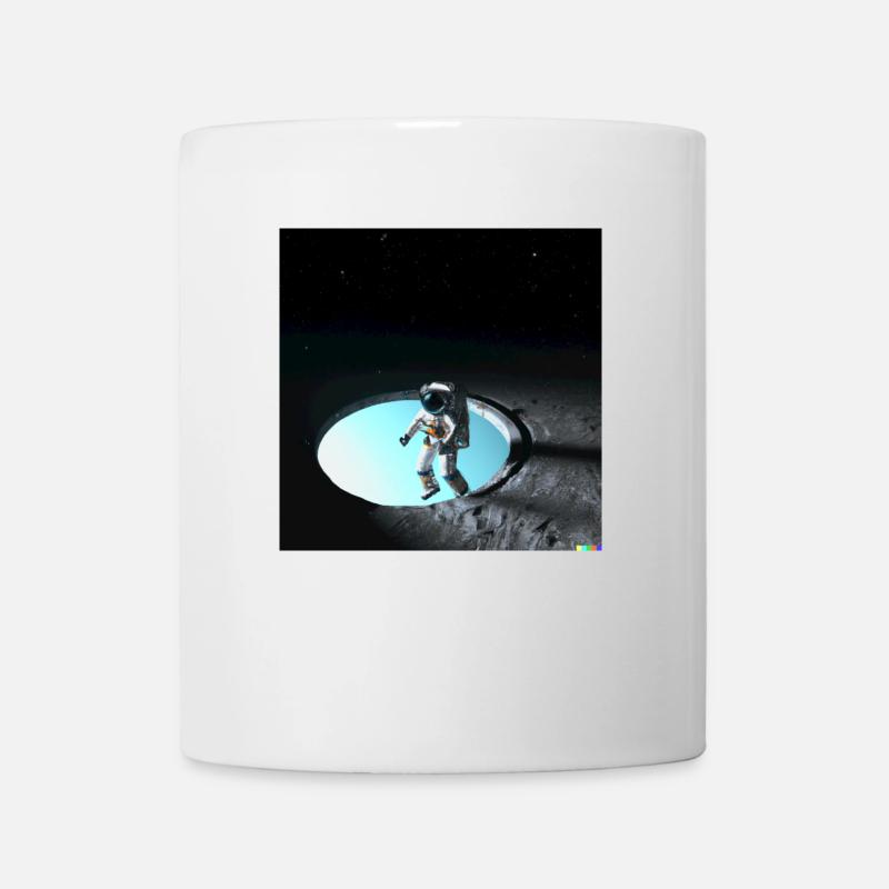 Astronaute dans les deux sphères - Mug blanc - blanc