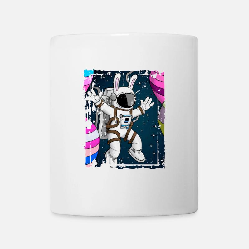 Osterhasen Astronaut im Weltall - Tasse - Weiß