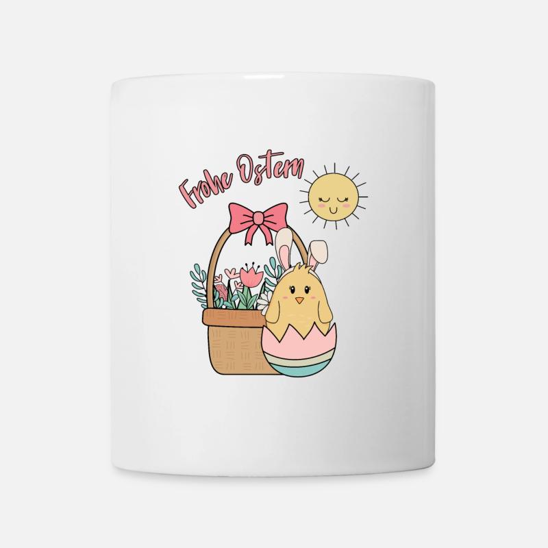 Frohe Ostern - Oster Küken - Tasse - Weiß