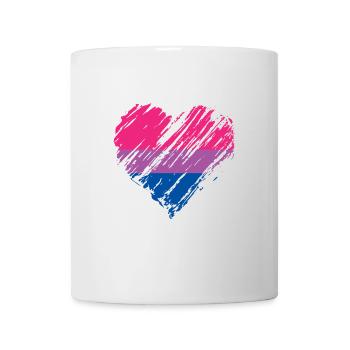 Pride LGBTQ Heart Bisexual - Mug - white - Front