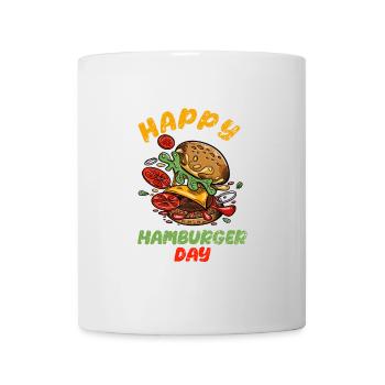 J’adore la restauration rapide, les hamburgers et les frites - Mug blanc - blanc - Devant