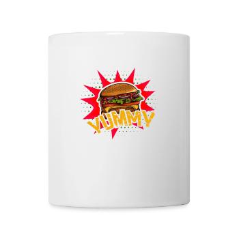 J’adore la restauration rapide, les hamburgers et les frites - Mug blanc - blanc - Devant
