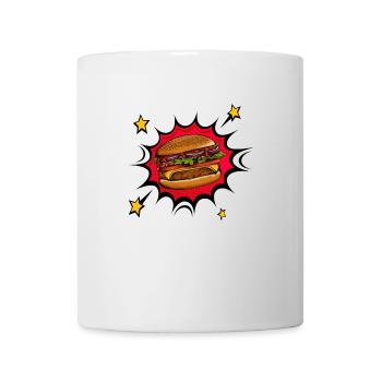 J’adore la restauration rapide, les hamburgers et les frites - Mug blanc - blanc - Devant