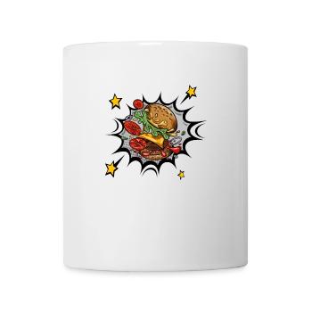 J’adore la restauration rapide, les hamburgers et les frites - Mug blanc - blanc - Devant
