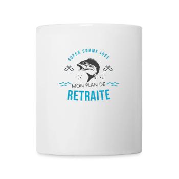 Mon plan de retraite la pêche - Mug blanc - blanc - Devant
