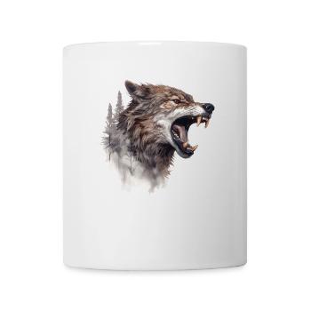 Wolf Wolf Head Scratch Marks Claws Wild Forest Hunter - Mug - white - Front