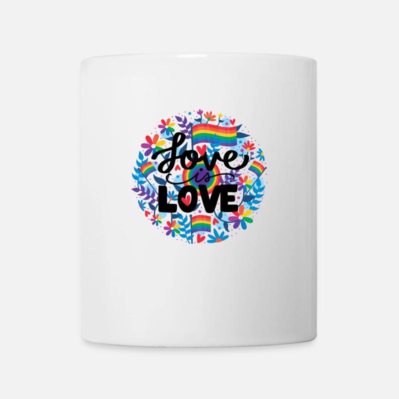 Pride LGBT Liebe gewinnt, wir sind queer und stolz - Tasse - Weiß