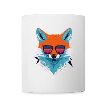 Sly and Stylish: Retro Aggressive Fox T-Shirt - Mug - white - Front