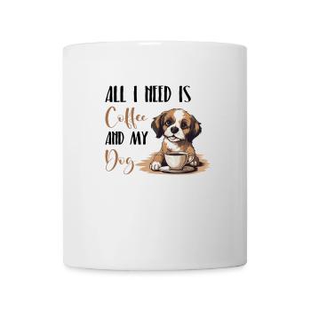 Journée mondiale du café avec un chien - Mug blanc - blanc - Devant