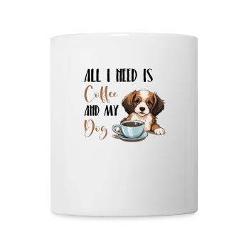 Journée mondiale du café avec un chien - Mug blanc - blanc - Devant