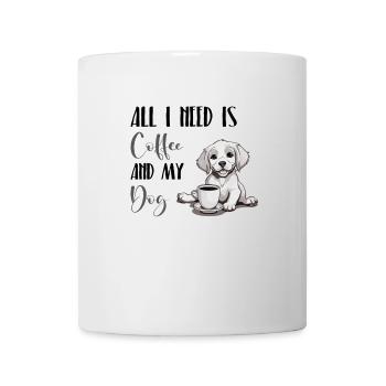 Journée mondiale du café avec un chien - Mug blanc - blanc - Devant
