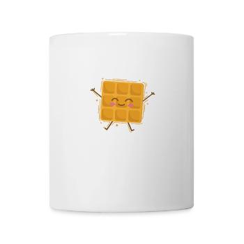 lustige Waffel Gebäck Bäcker Teig - Tasse - Weiß - Vorne