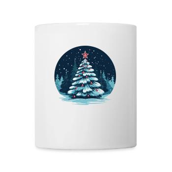 Christmas Tree Snow Motif - Mug - white - Front