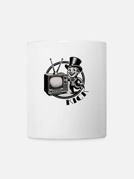 Retro Kick TV - Mainstream abschalten - Tasse - Weiß