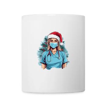 Frohe Weihnachten Krankenschwester - Tasse - Weiß - Vorne