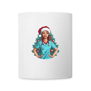Frohe Weihnachten Krankenschwester - Tasse - Weiß - Vorne