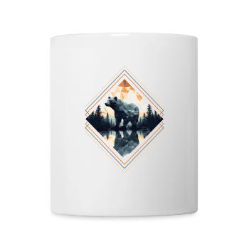 Abstrakter Bär in den Bergen - Tasse - Weiß - Vorne