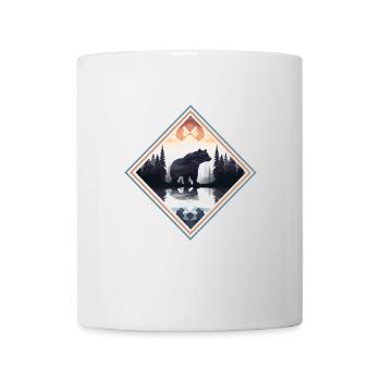 Abstrakter Bär in den Bergen - Tasse - Weiß - Vorne