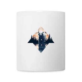 Abstrakter Bär in den Bergen - Tasse - Weiß - Vorne