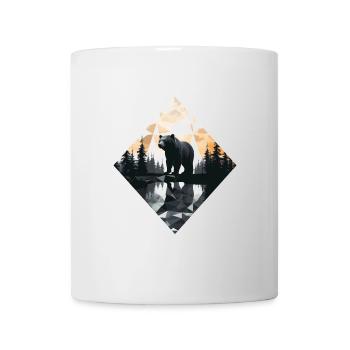 Abstrakter Bär in den Bergen - Tasse - Weiß - Vorne