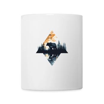 Abstrakter Bär in den Bergen - Tasse - Weiß - Vorne