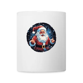 Lustiger Weihnachtsmann zu Weihnachten - Tasse - Weiß - Vorne