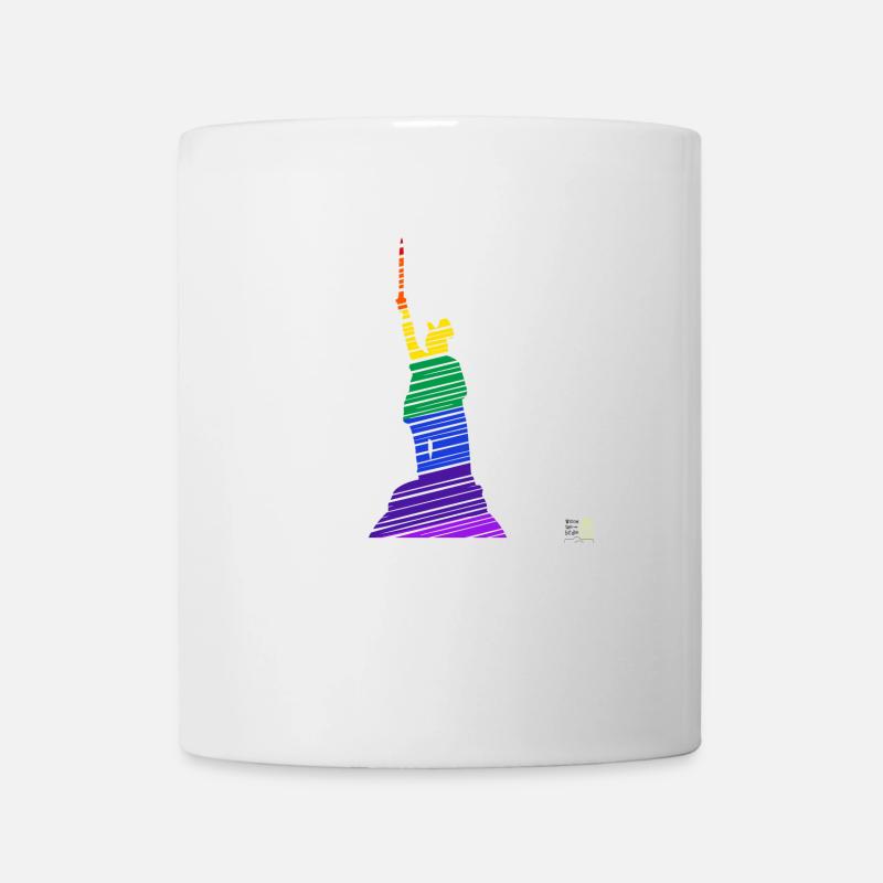 Hermannsdenkmal Regenbogen - Tasse - Weiß