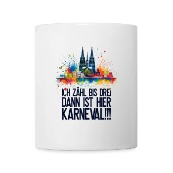 Köln Kölle Karneval Gebützt Kölle Alaaf Jeck Party - Tasse - Weiß - Vorne