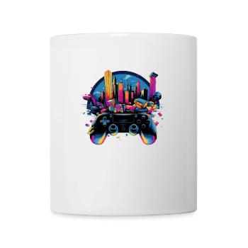 Gaming Universe: Controller & Cityscape Art - Tasse - Weiß - Vorne
