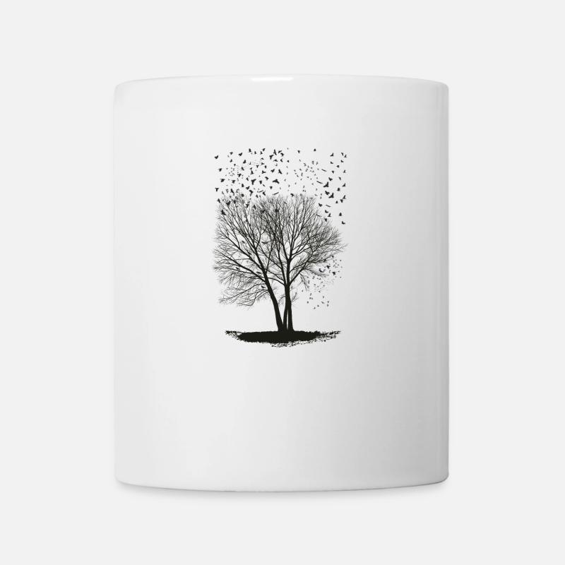 Ravens on a Poplar trees2 - Tasse - Weiß