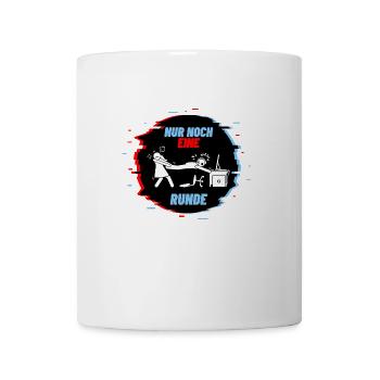Nur noch eine Runde, Das was jeder Gamer sagt - Tasse - Weiß - Vorne
