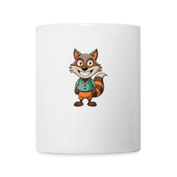 Mischievous Raccoon with a Sly Grin - Cartoon - Mug - white - Front