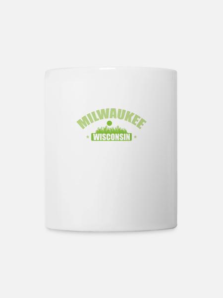 Milwaukee, une ville du Wisconsin, dans le Wisconsin. - Mug blanc - blanc