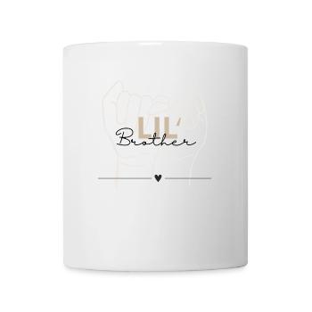 Petit frère - frères et sœurs main dans la main - Mug blanc - blanc - Devant